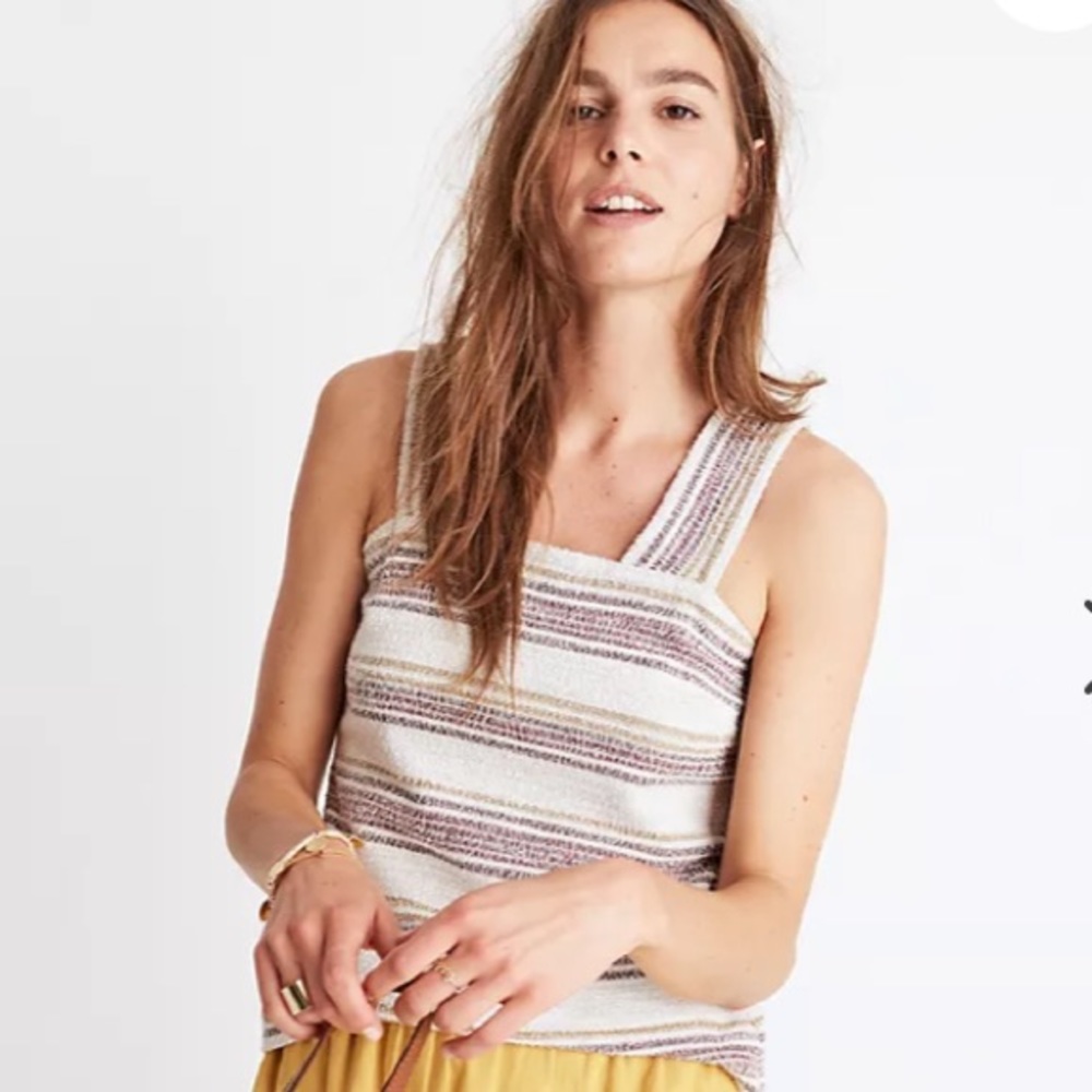 Madewell apron button back tank